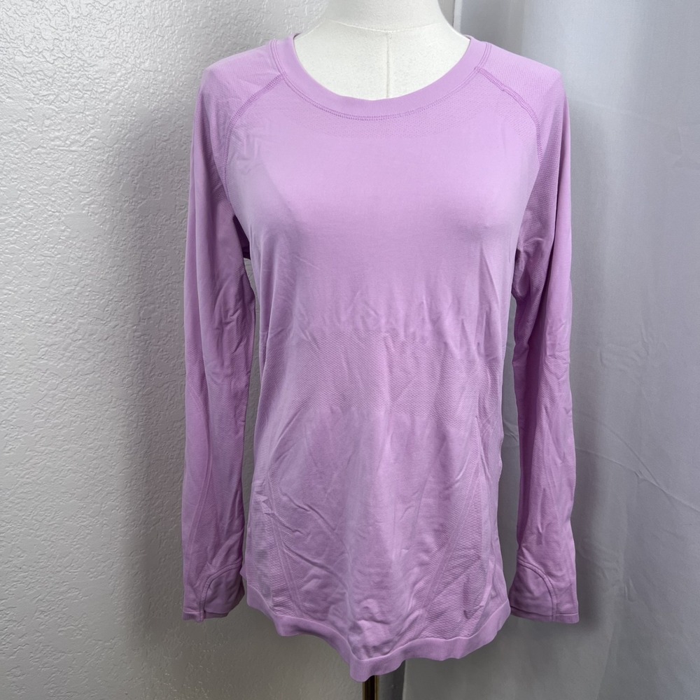 Athleta Top Womens Large Pink/Purple Momentum Seamless Athletic Sporty Workout